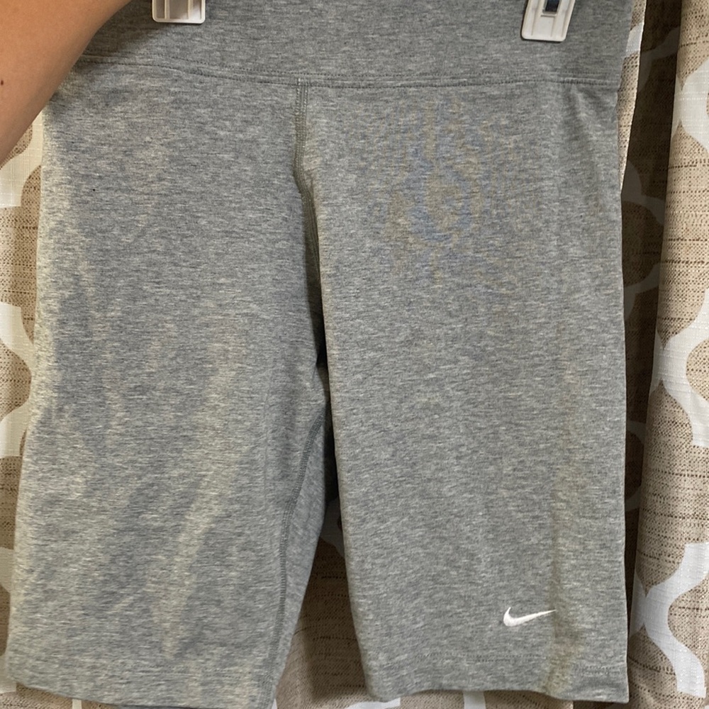 Grey nike biker shorts
